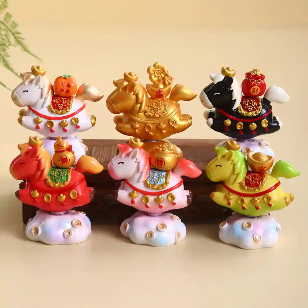 Tang Sancai Spinning Horse – Tea Table Figurine