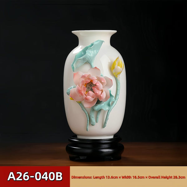 Intangible Cultural Heritage Hand-Painted Ceramic Vase - A52 Series