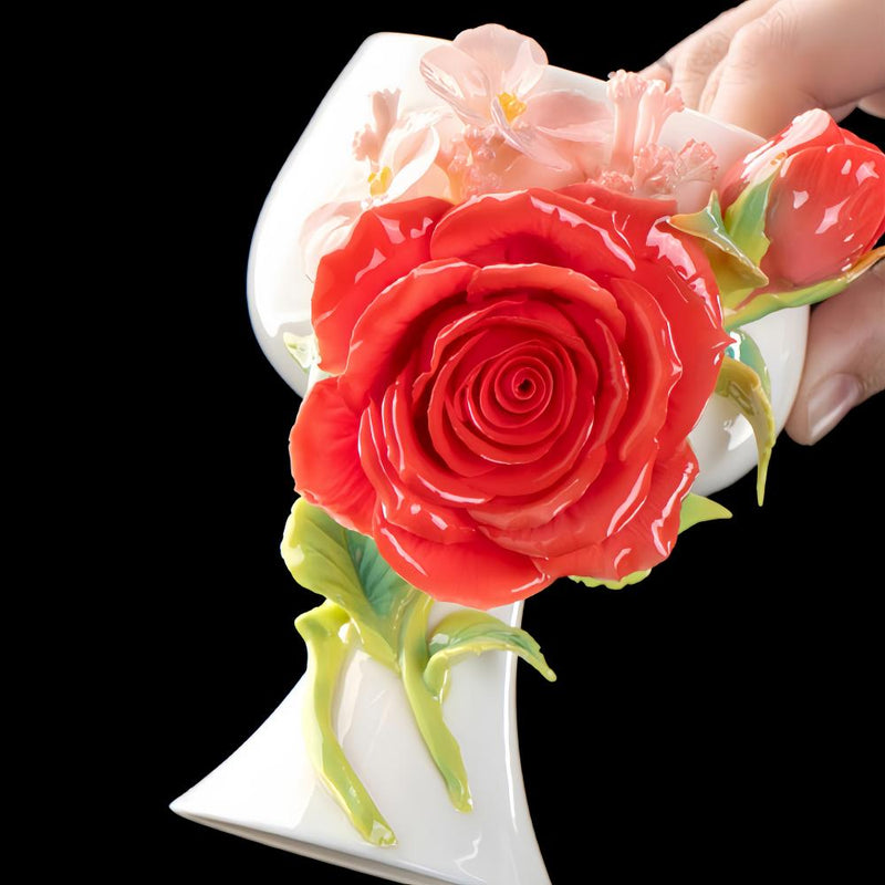 Intangible Cultural Heritage Hand-Pinched Flower Mug - A-25 Bestie Edition