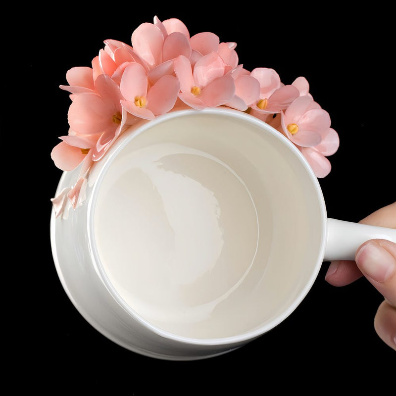 Intangible Cultural Heritage Hand-Pinched Flower Mug - A-27