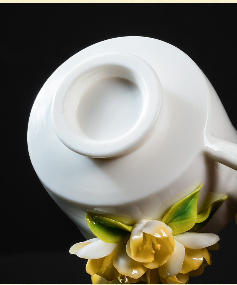 Intangible Cultural Heritage Hand-Pinched Flower Mug - A-18