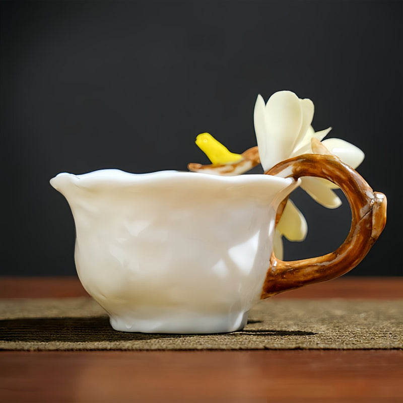 Intangible Cultural Heritage Hand-Pinched Flower Mug - A-19