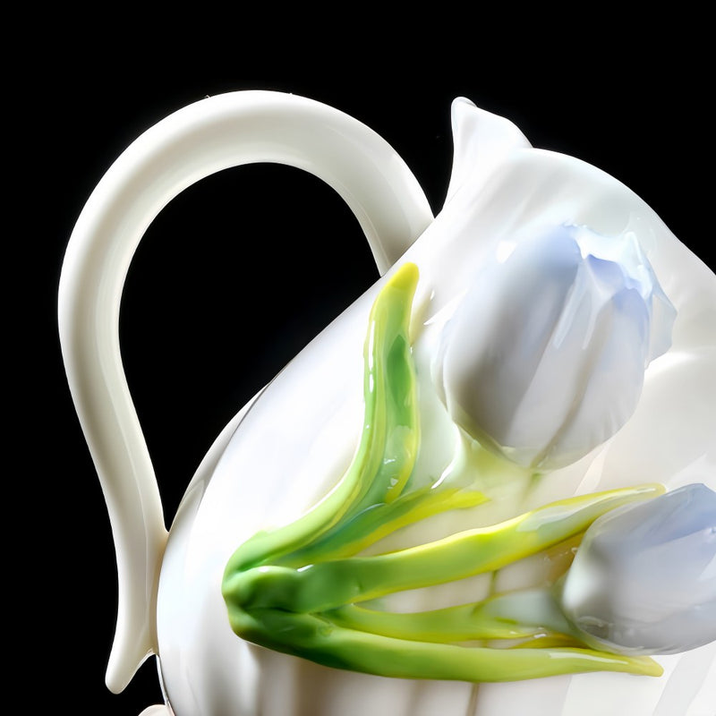 Intangible Cultural Heritage Hand-Pinched Flower Mug - A-21