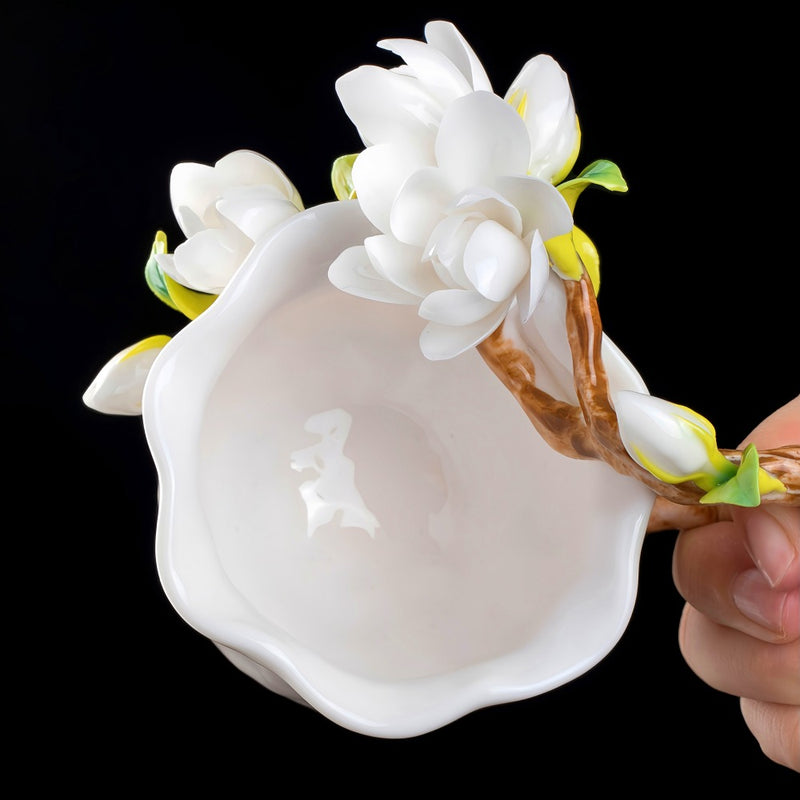 Intangible Cultural Heritage Hand-Pinched Flower Mug - A-22-1