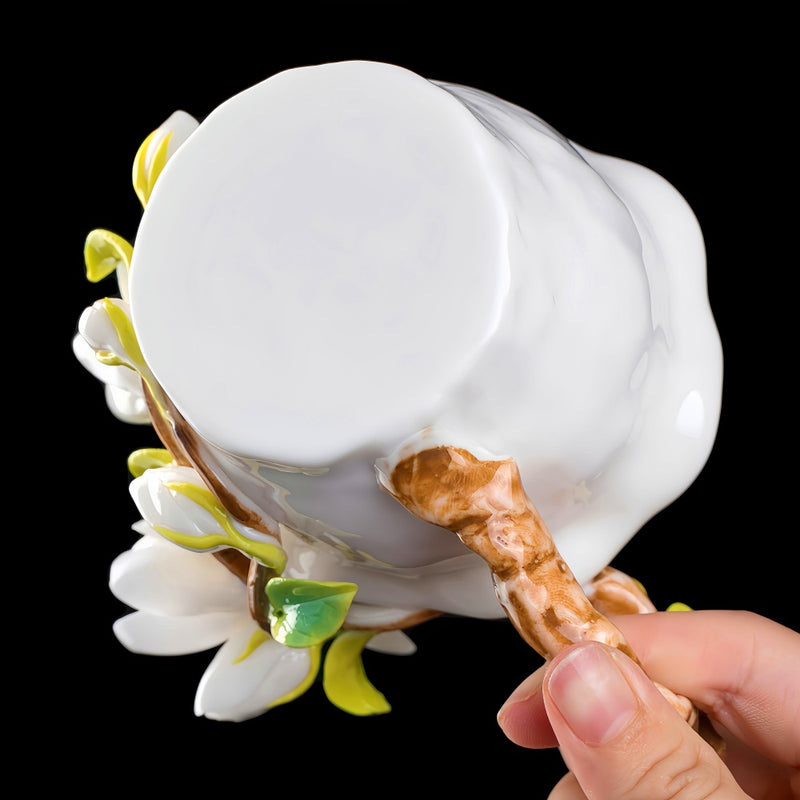 Intangible Cultural Heritage Hand-Pinched Flower Mug - A-22-1