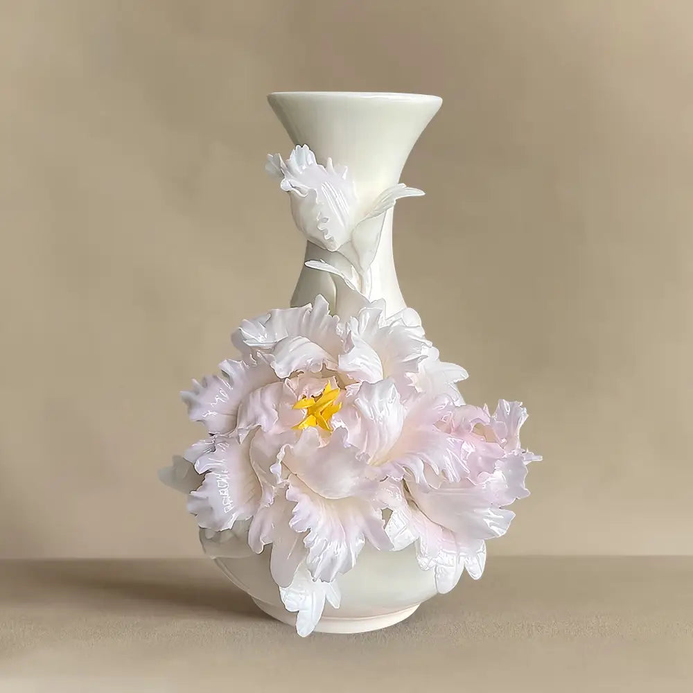 Intangible Cultural Heritage Handmade Peony Vase