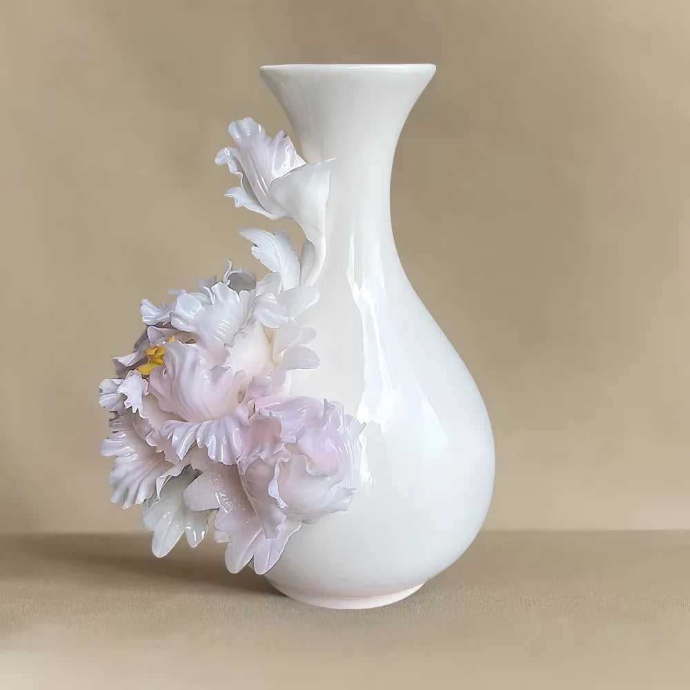 Intangible Cultural Heritage Handmade Peony Vase