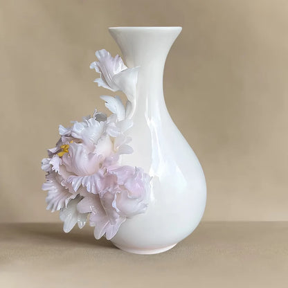 Intangible Cultural Heritage Handmade Peony Vase