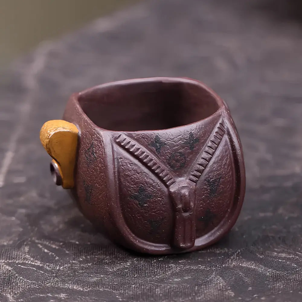 Traditional Yixing Purple Clay Teapot with Matching Cups – Made of Aged Zini Clay