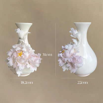 Intangible Cultural Heritage Handmade Peony Vase