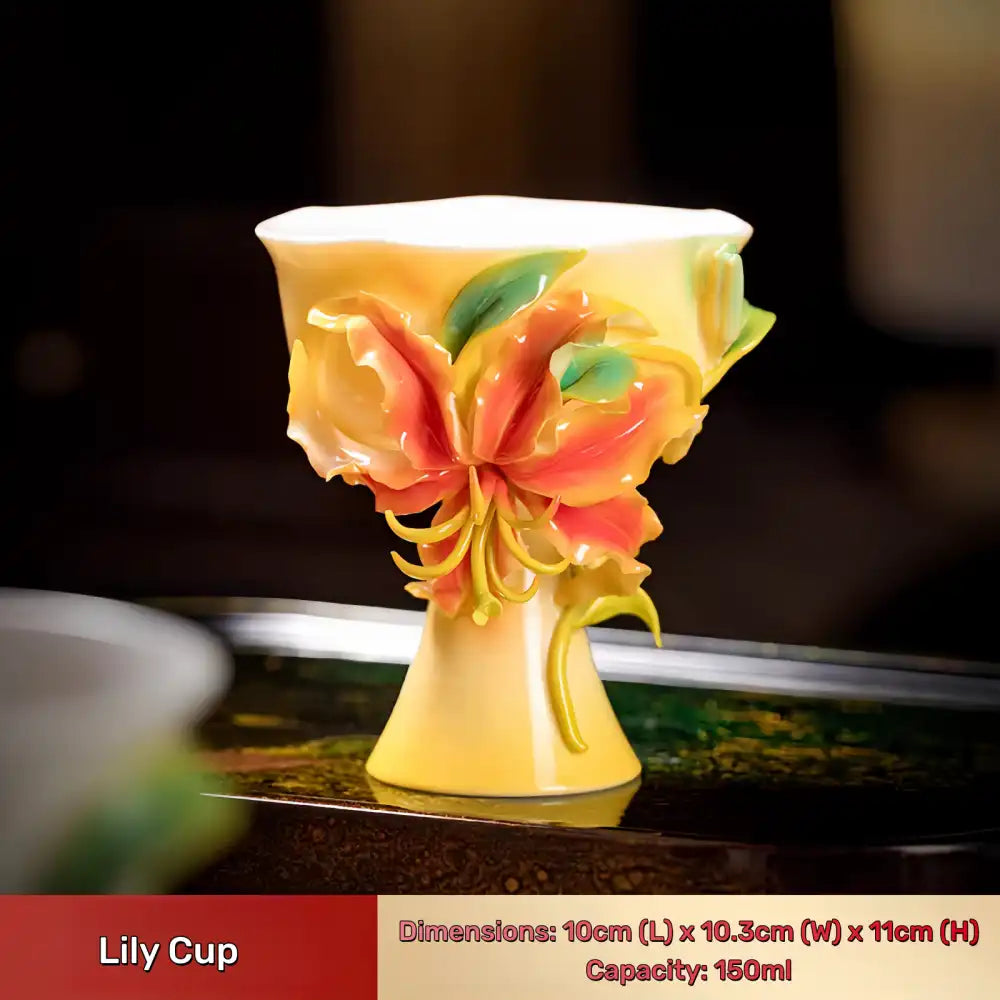 Hand-Sculpted Flower Ceramic Mug | Unique Gift for Her