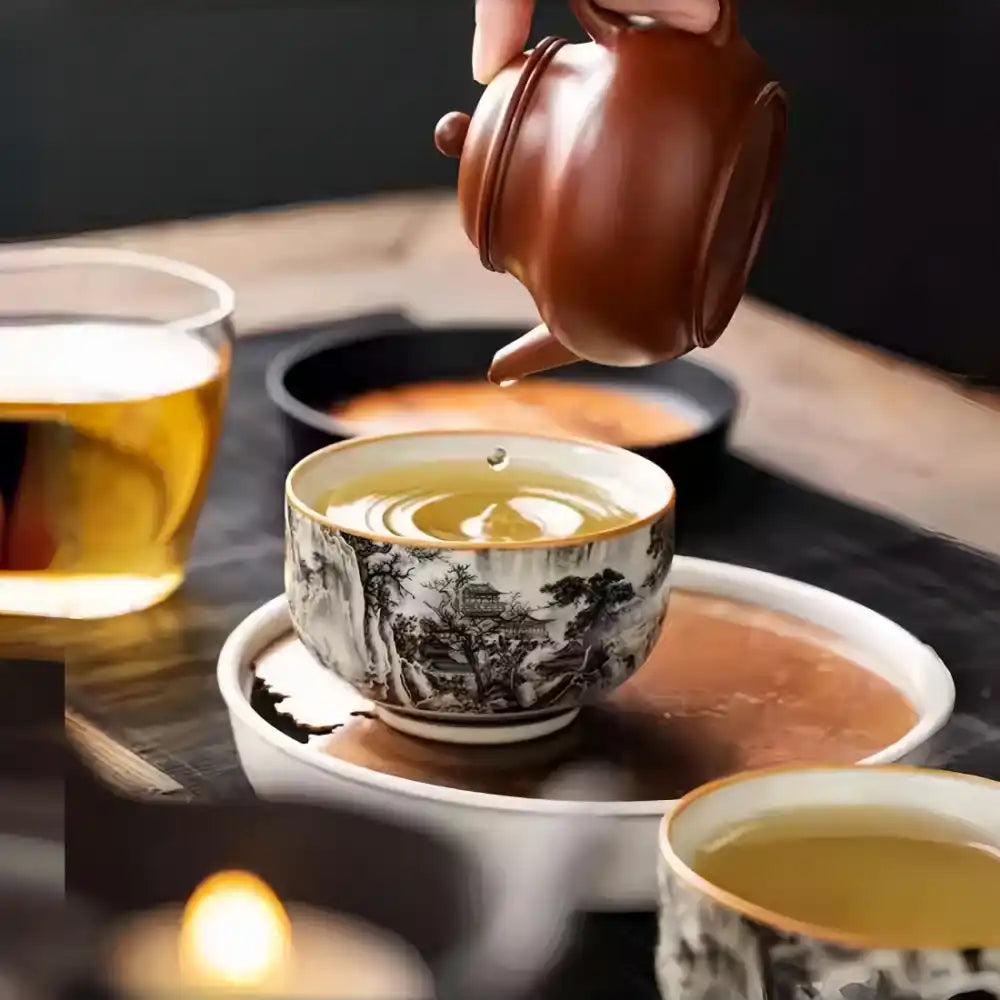 Crackle Glaze Tea Cup — Handmade Chinese Ceramic, One of a Kind