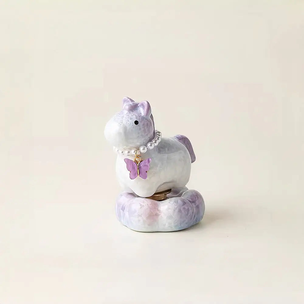 Handmade Ceramic Desk Figurine, Cartoon Animal Decor, Creative Gift