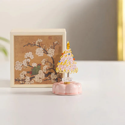 Lucky Spinning Liuli Glass Christmas Tree