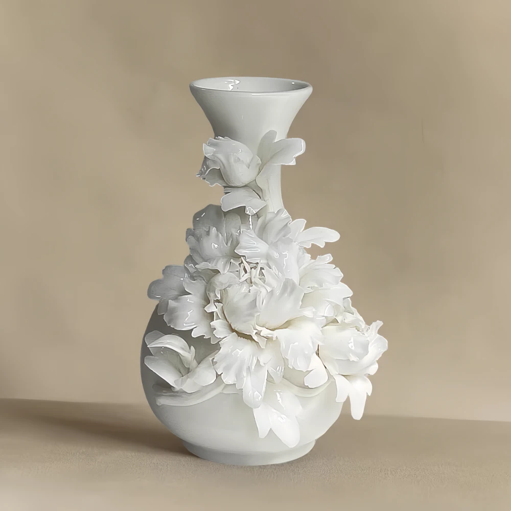 Intangible Cultural Heritage Handmade Peony Vase