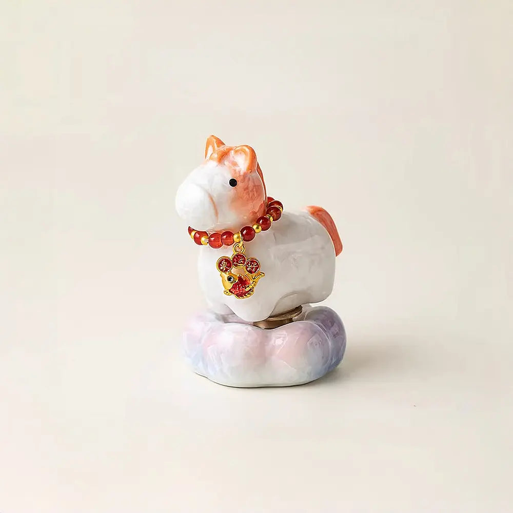 Handmade Ceramic Desk Figurine, Cartoon Animal Decor, Creative Gift
