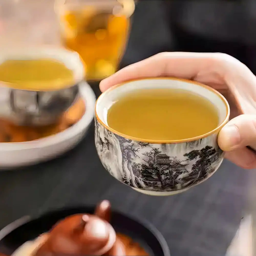 Crackle Glaze Tea Cup — Handmade Chinese Ceramic, One of a Kind