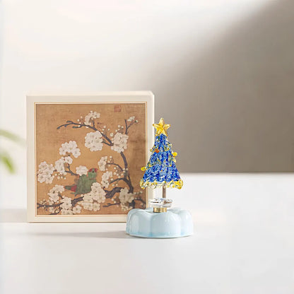 Lucky Spinning Liuli Glass Christmas Tree