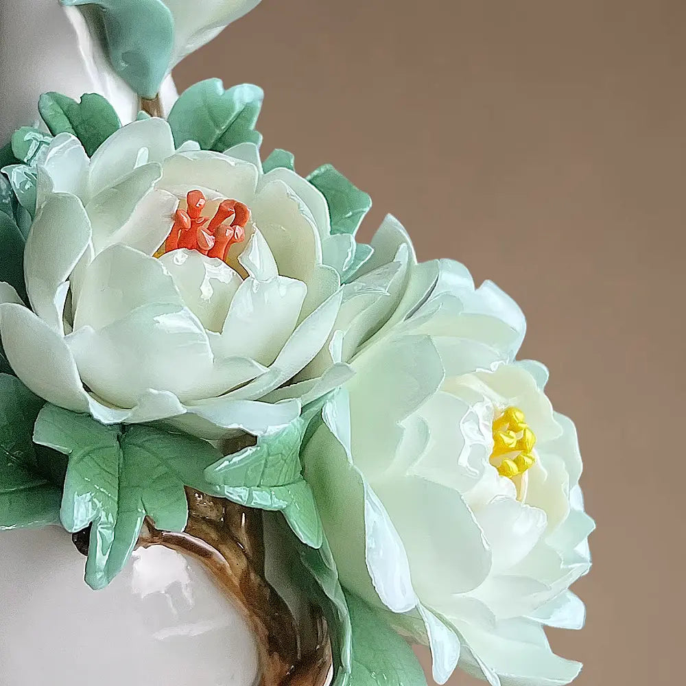 Intangible Cultural Heritage Handmade Peony Vase – Peony Max, Green