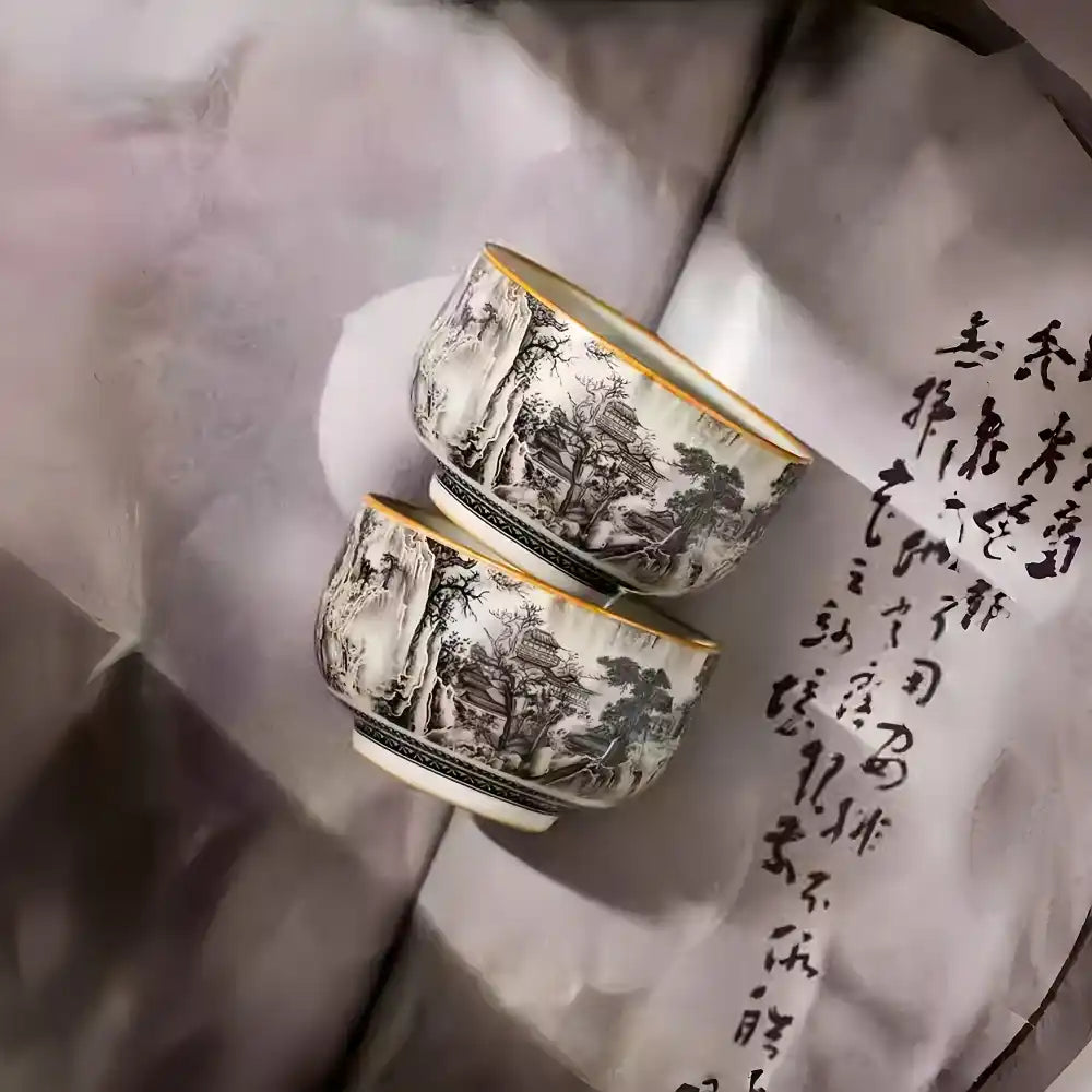 Crackle Glaze Tea Cup — Handmade Chinese Ceramic, One of a Kind