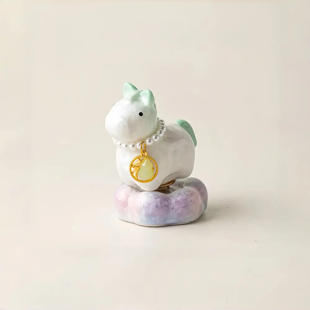 Handmade Ceramic Desk Figurine, Cartoon Animal Decor, Creative Gift