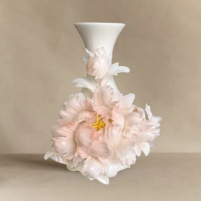 Intangible Cultural Heritage Handmade Peony Vase