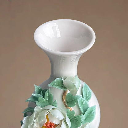 Intangible Cultural Heritage Handmade Peony Vase – Peony Max, Green