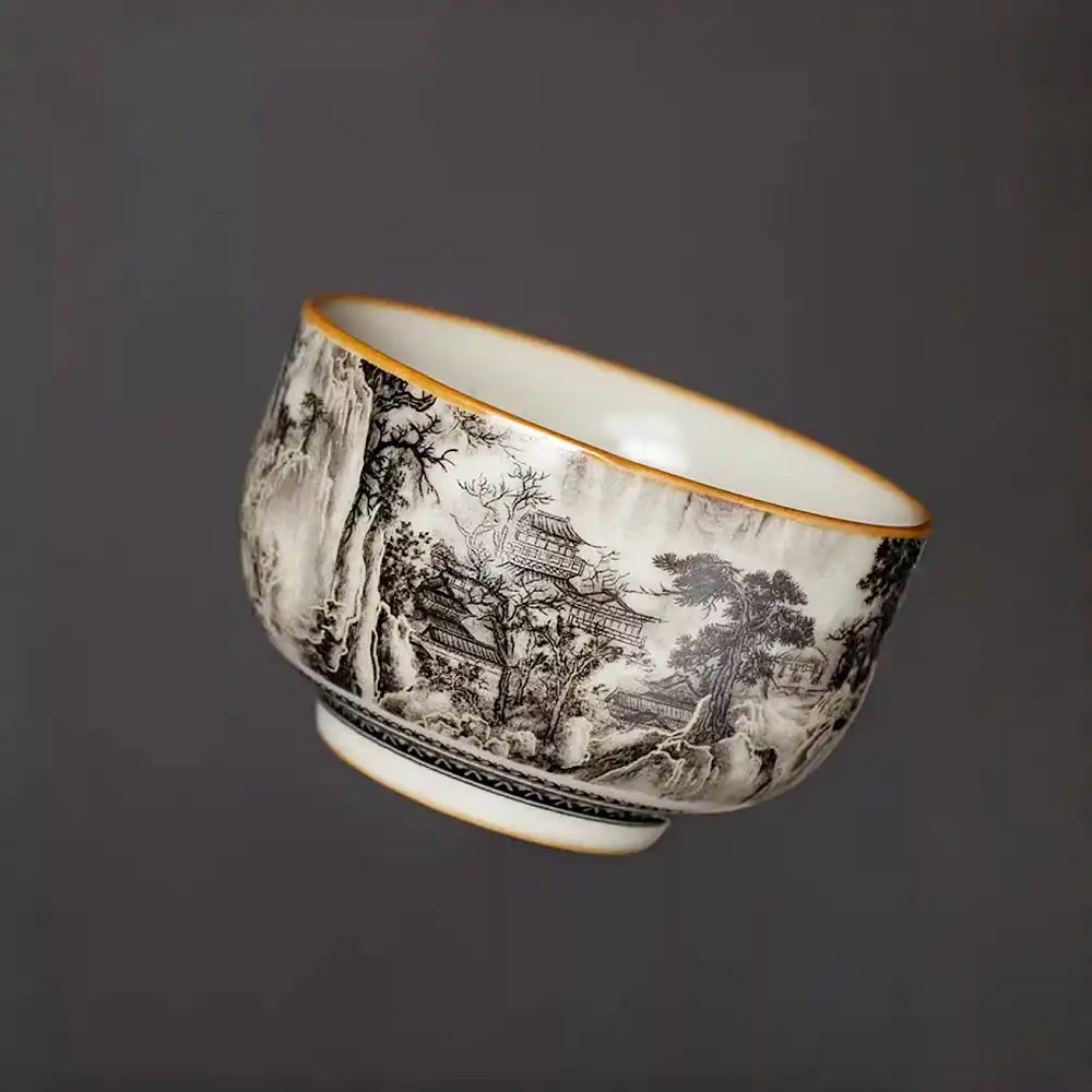 Crackle Glaze Tea Cup — Handmade Chinese Ceramic, One of a Kind