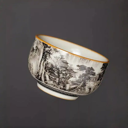 Crackle Glaze Tea Cup — Handmade Chinese Ceramic, One of a Kind