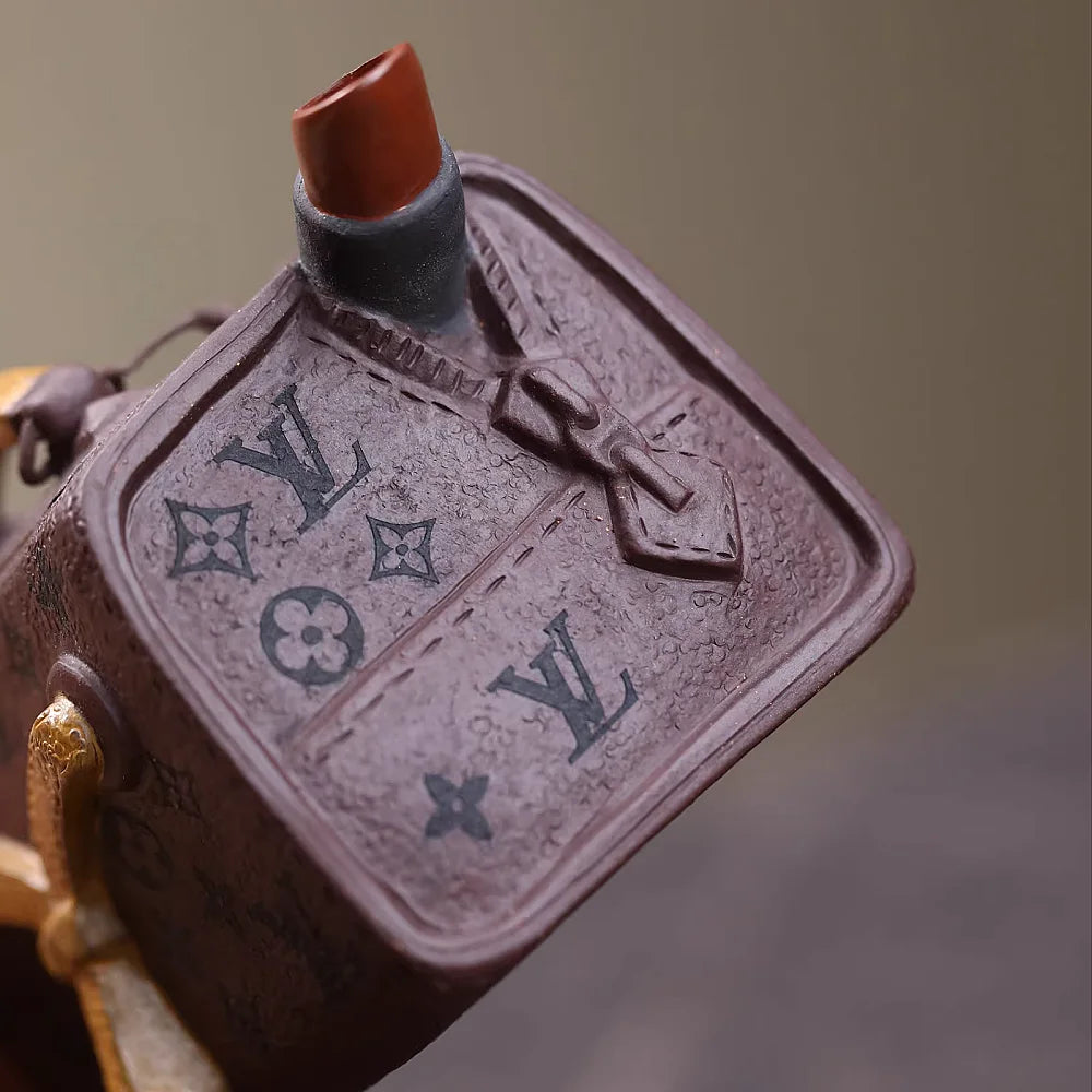 Traditional Yixing Purple Clay Teapot with Matching Cups – Made of Aged Zini Clay