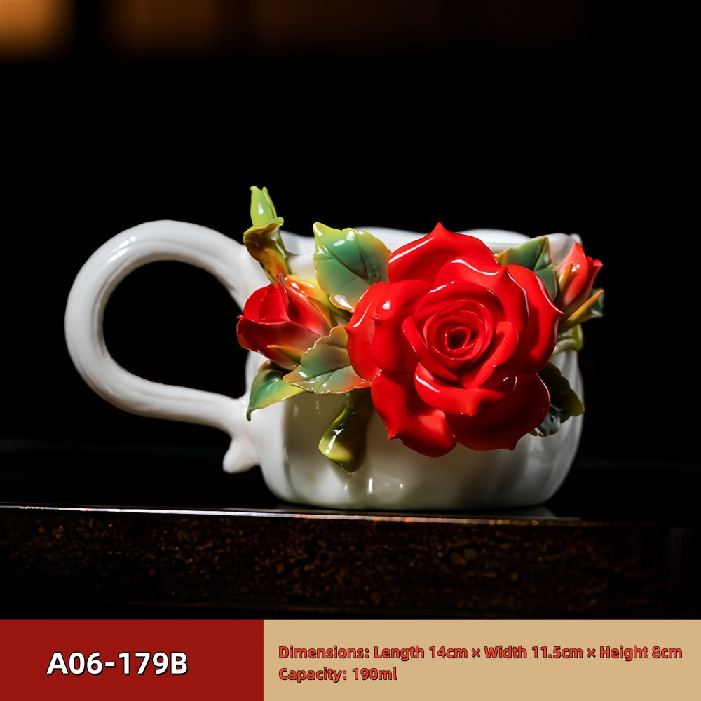 Intangible Cultural Heritage Hand-Pinched Flower Mug - A-17