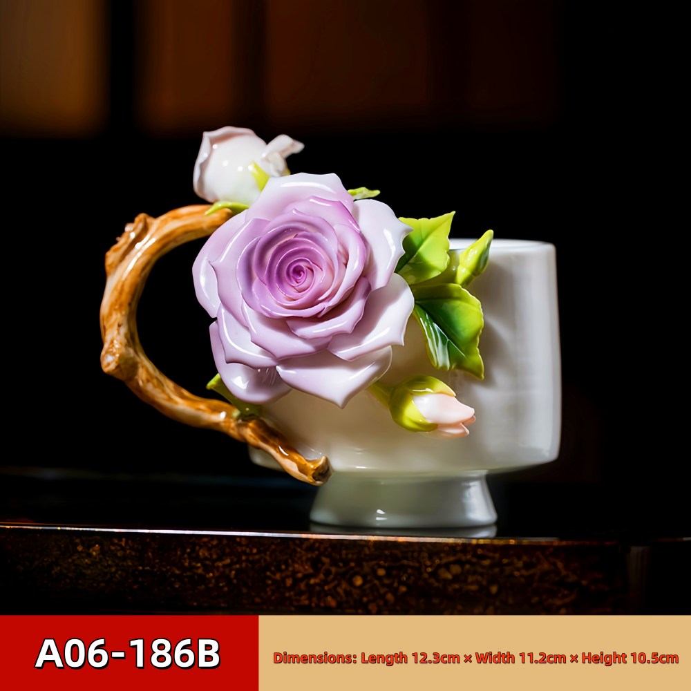 Intangible Cultural Heritage Hand-Pinched Flower Mug - A-18