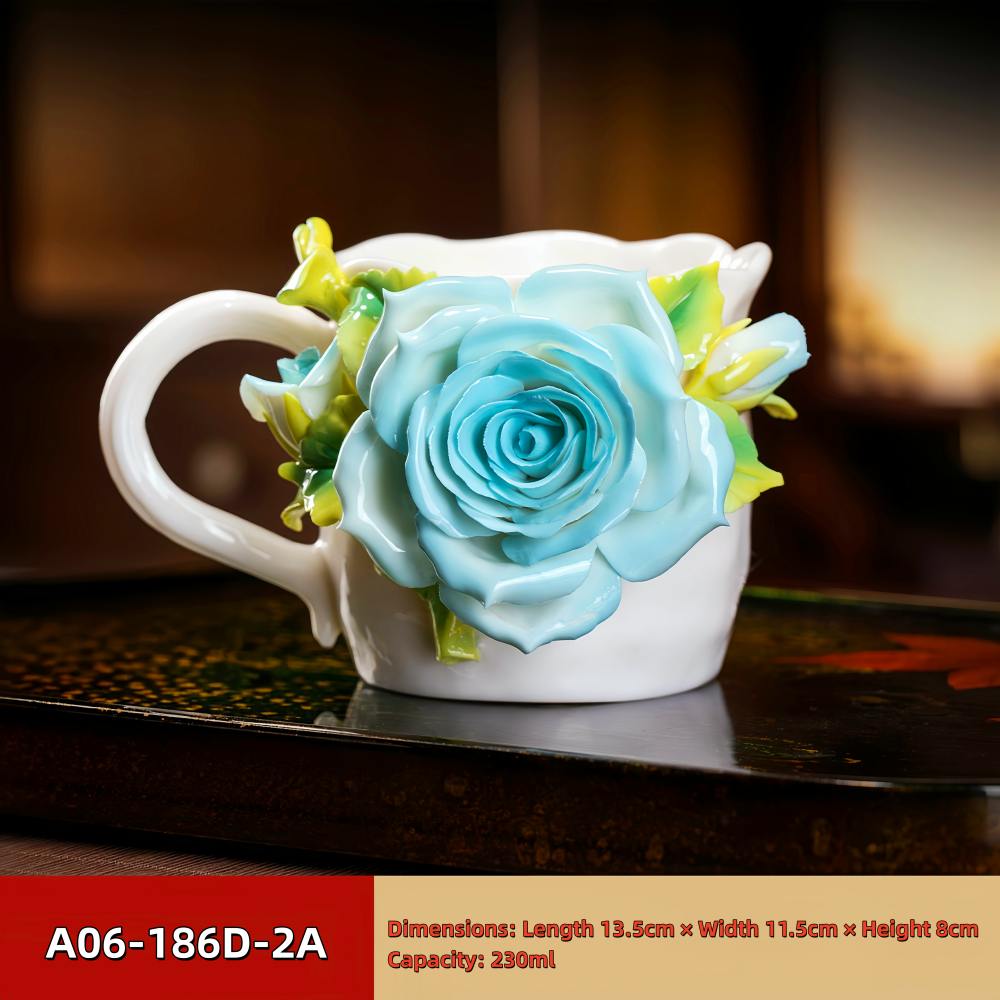 Intangible Cultural Heritage Hand-Pinched Flower Mug - A-18