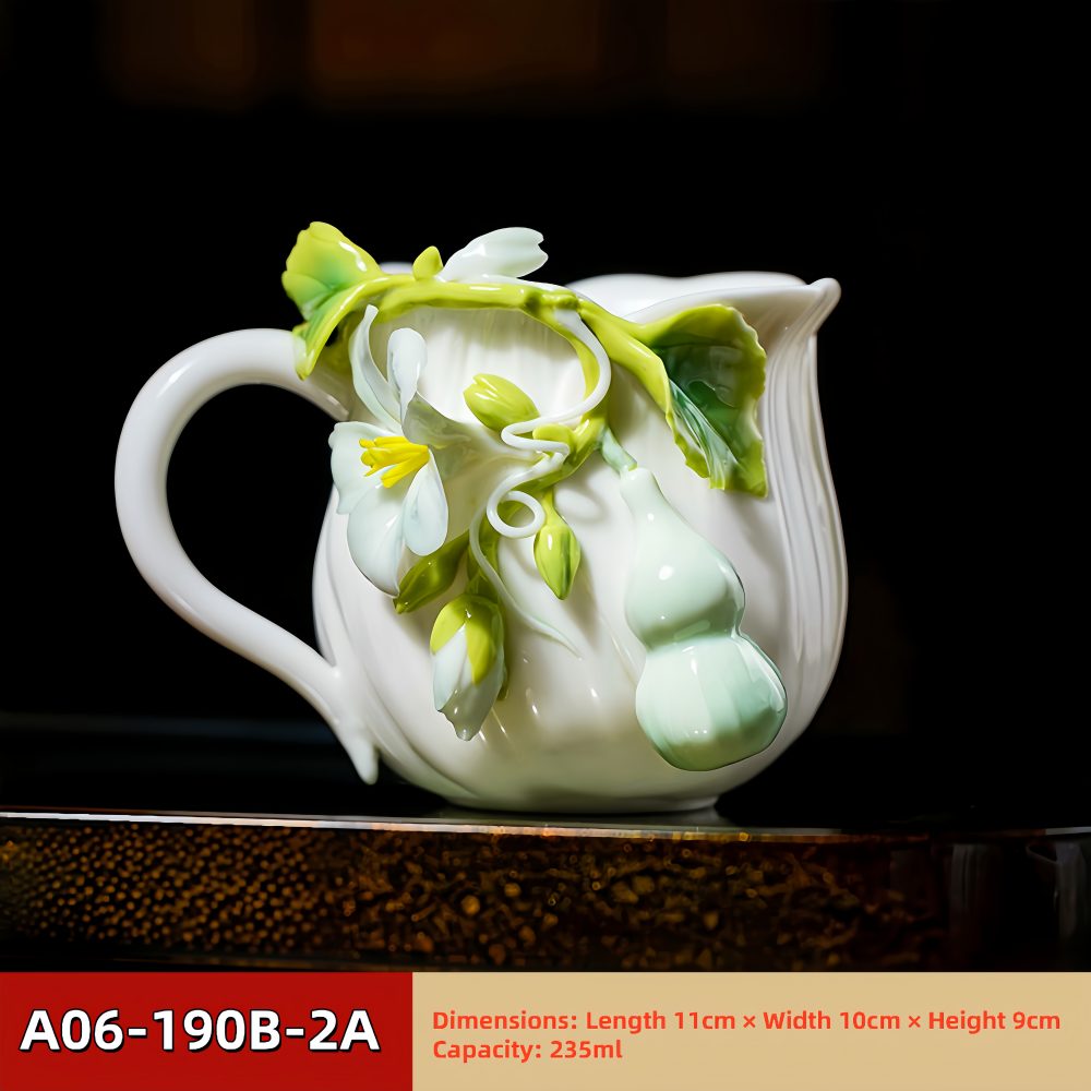 Intangible Cultural Heritage Hand-Pinched Flower Mug - A-19