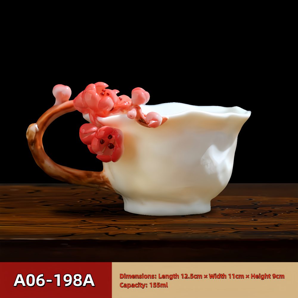 Intangible Cultural Heritage Hand-Pinched Flower Mug - A-19