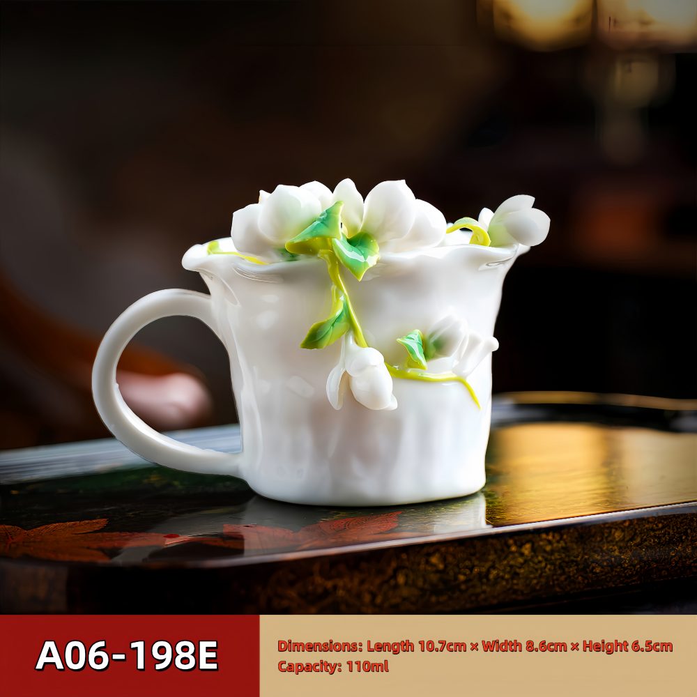 Intangible Cultural Heritage Hand-Pinched Flower Mug - A-19