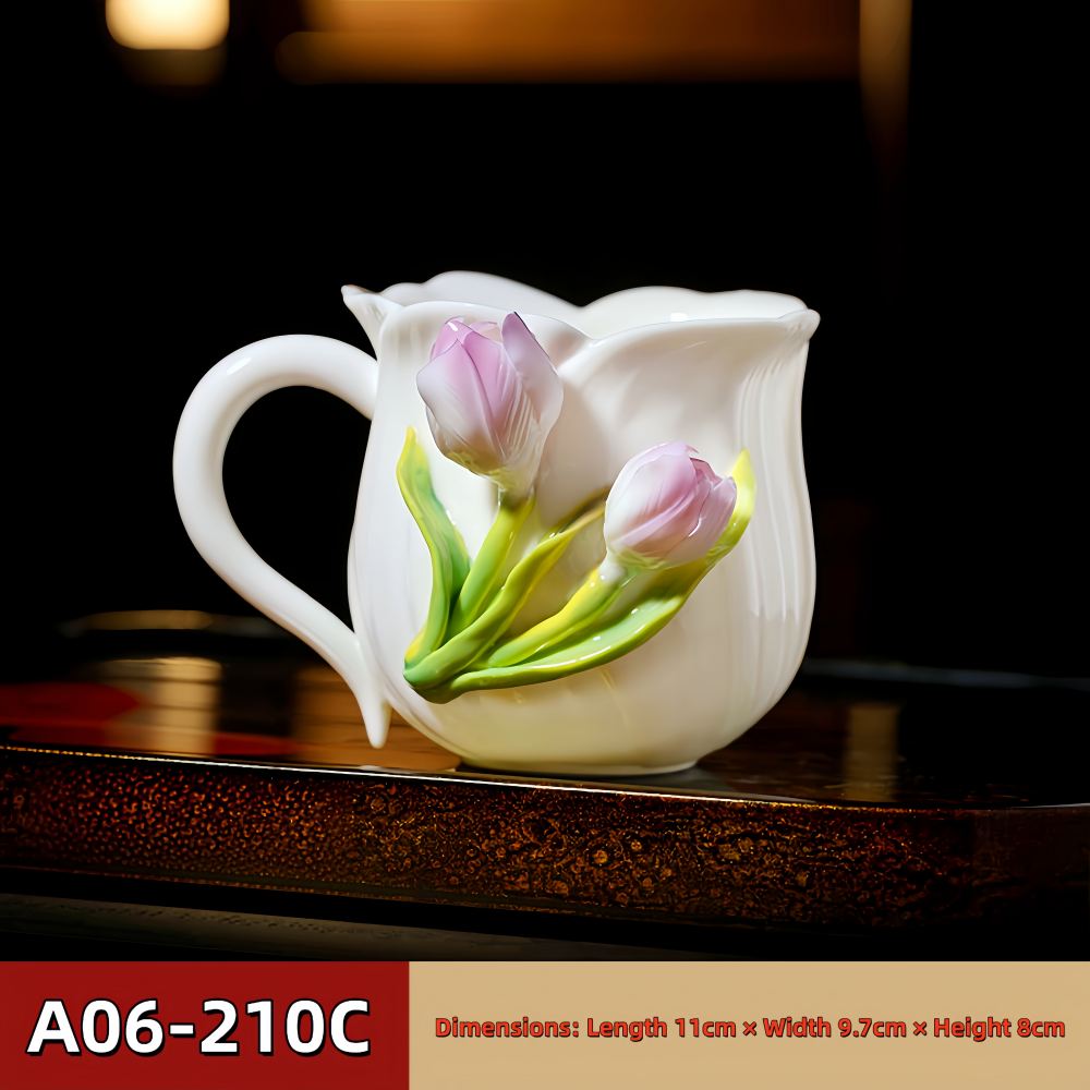 Intangible Cultural Heritage Hand-Pinched Flower Mug - A-21