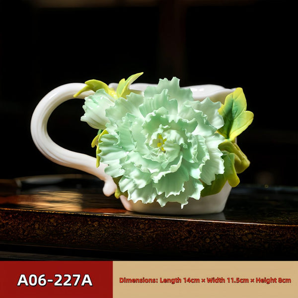 Intangible Cultural Heritage Hand-Pinched Flower Mug - A-22-1