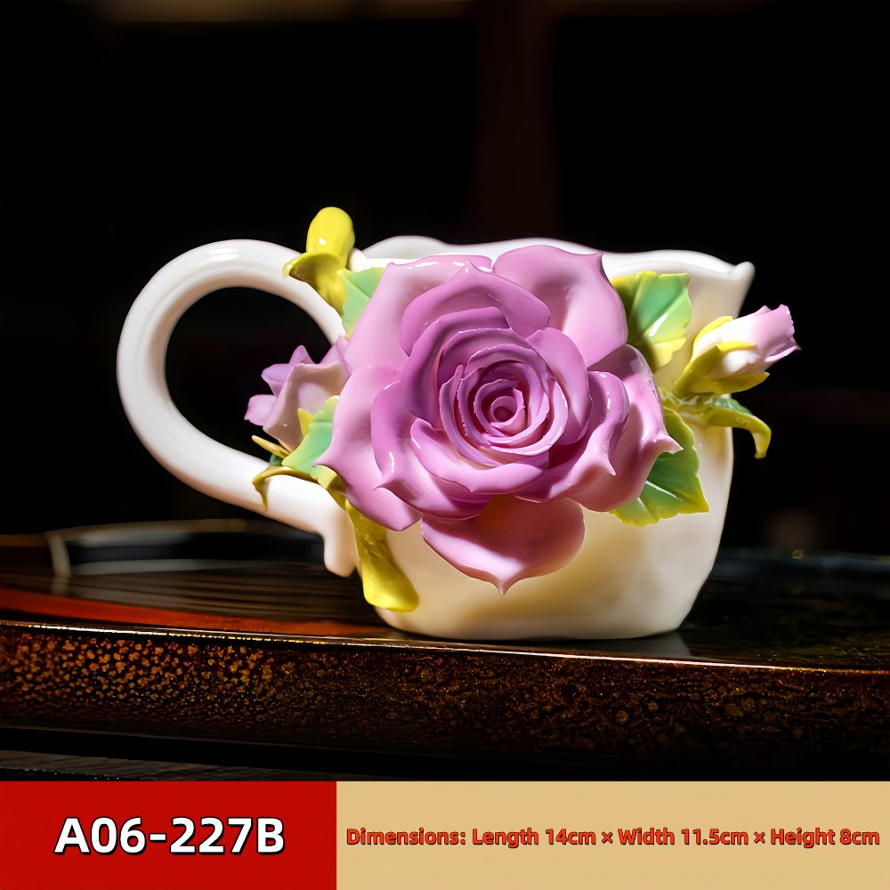 Intangible Cultural Heritage Hand-Pinched Flower Mug - A-22-1
