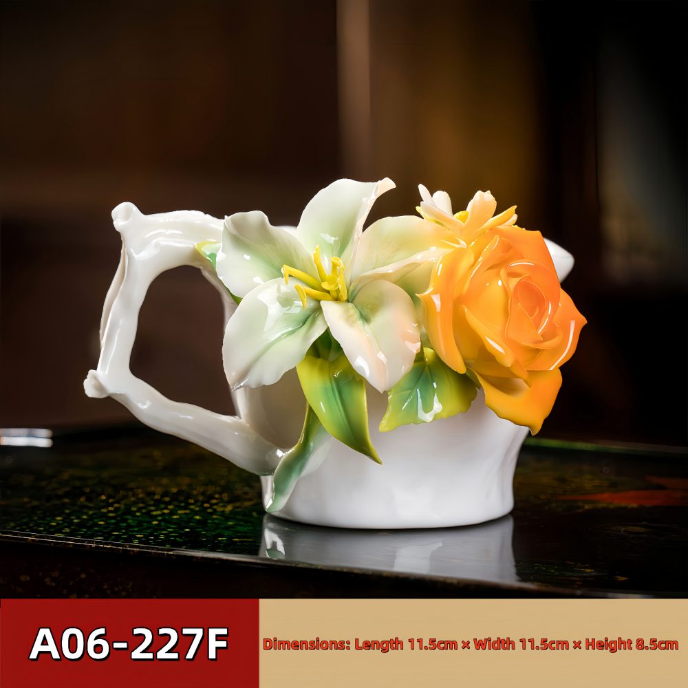 Intangible Cultural Heritage Hand-Pinched Flower Mug - A-22-1