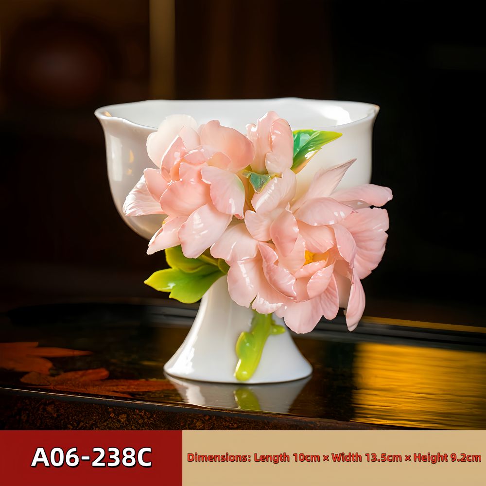 Intangible Cultural Heritage Hand-Pinched Flower Mug - A-23