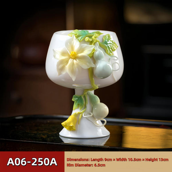 Intangible Cultural Heritage Hand-Pinched Flower Mug - A-25