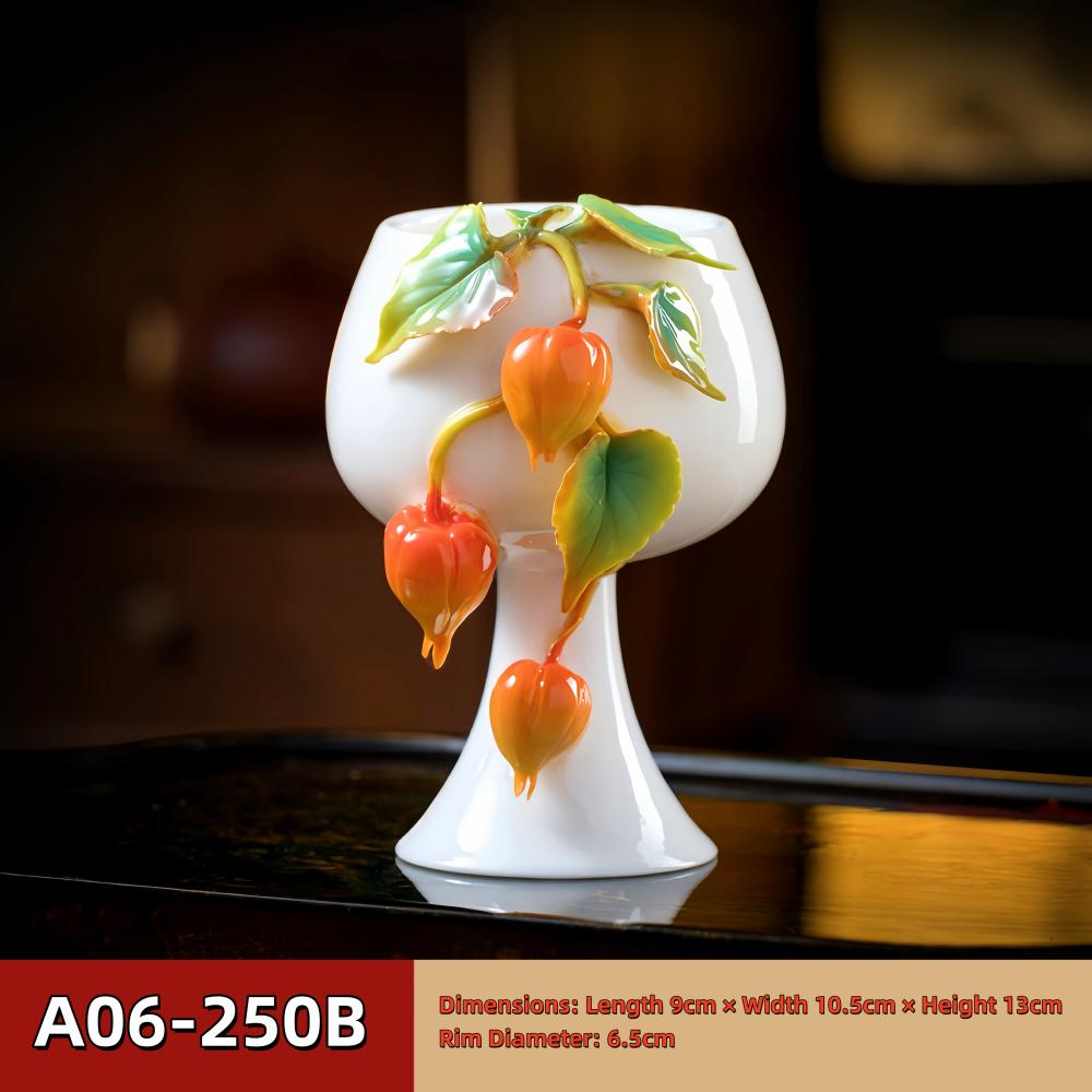 Intangible Cultural Heritage Hand-Pinched Flower Mug - A-25
