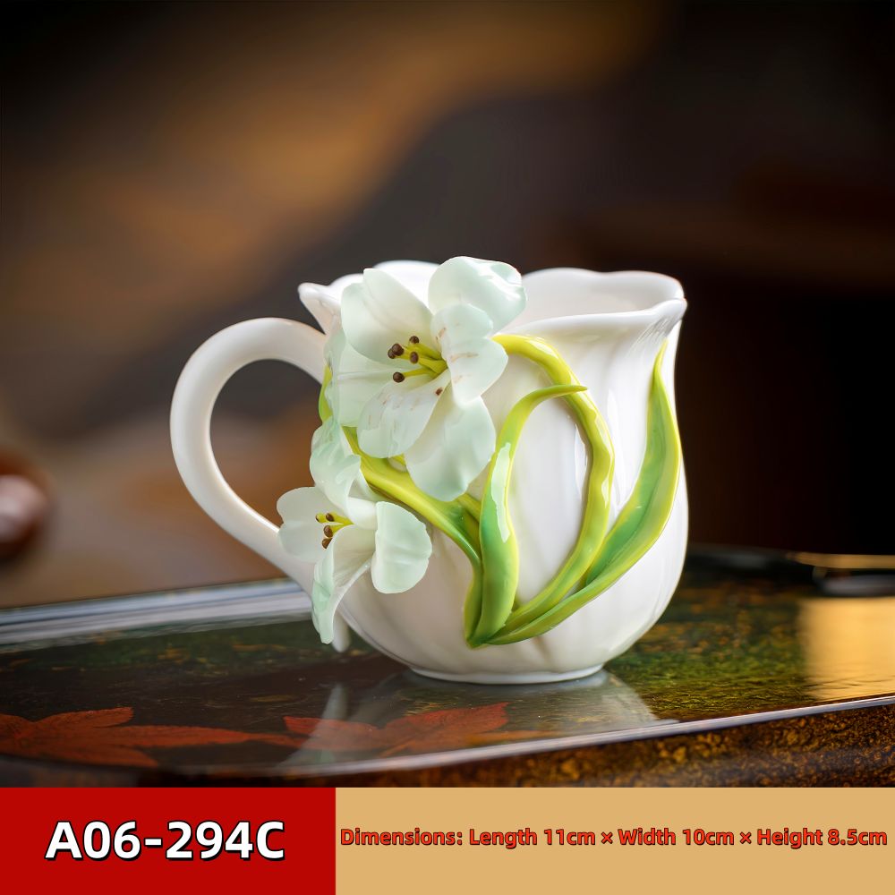Intangible Cultural Heritage Hand-Pinched Flower Mug - A-29