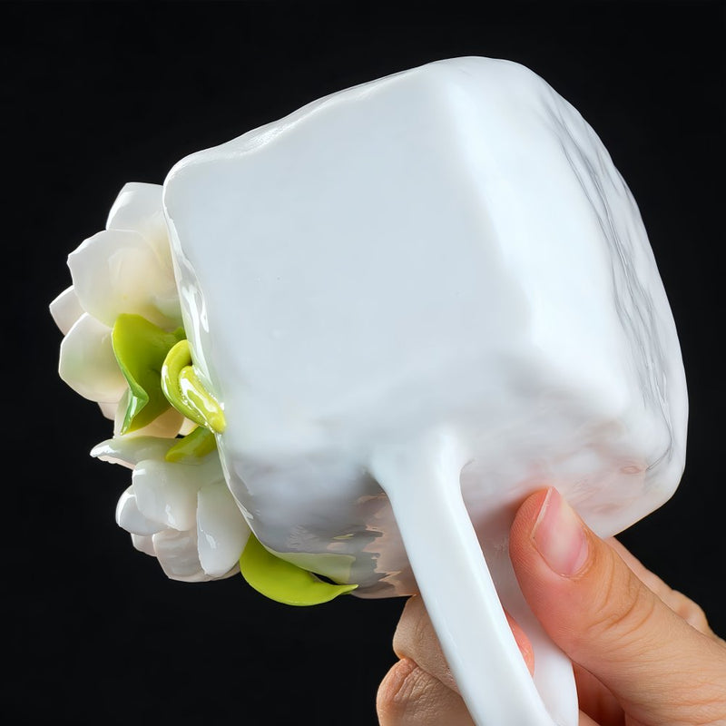 Intangible Cultural Heritage Hand-Pinched Flower Mug - A-30