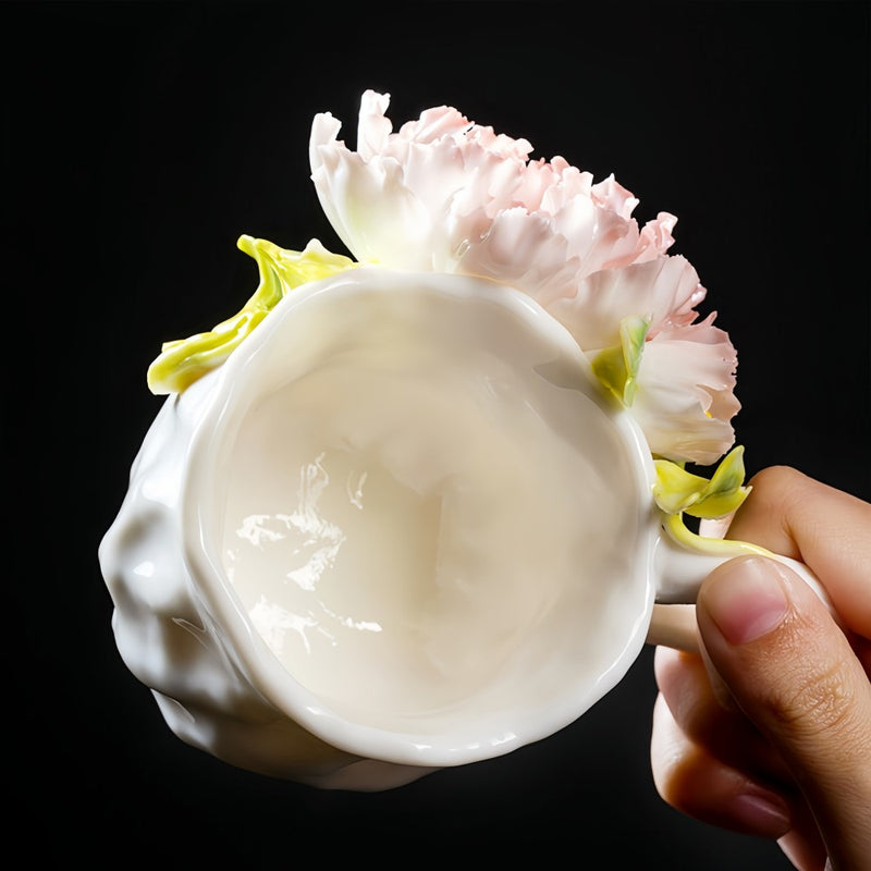 Intangible Cultural Heritage Hand-Pinched Flower Mug - A-17