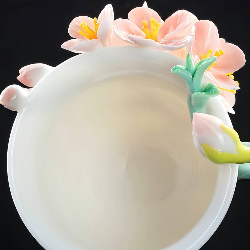 Intangible Cultural Heritage Hand-Pinched Flower Mug - A-24